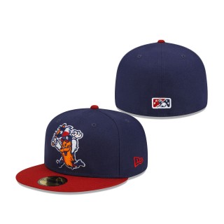 Round Rock Express Navy Red Theme Night 59FIFTY Fitted Hat