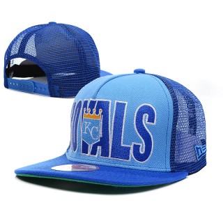 Male Kansas City Royals New Era Blue Trucker 9FIFTY Snapback Adjustable Hat