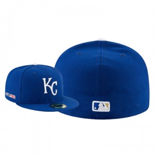 Men's Kansas City Royals Royal MLB 150th Anniversary Patch 59FIFTY Fitted Hat