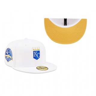 Kansas City Royals White Undervisor 40th Anniversary Patch 59FIFTY Hat