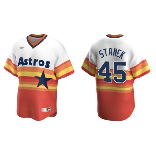 Ryne Stanek Men's Astros White Home Cooperstown Collection Jersey