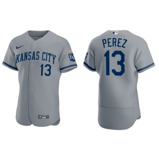Salvador Perez Kansas City Royals Gray 2022 Authentic Jersey