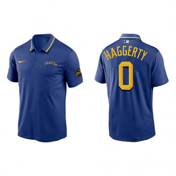 Sam Haggerty Seattle Mariners Royal 2023 City Connect Knit Performance Polo