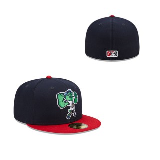 San Antonio Missions Navy Red Marvel x Minor League 59FIFTY Fitted Hat