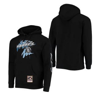 San Diego Padres Mitchell & Ness Black Hyper Hoops Pullover Hoodie