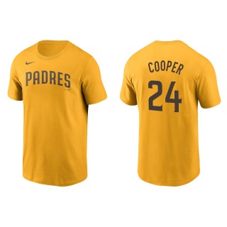 San Diego Padres Garrett Cooper Gold Name Number T-Shirt