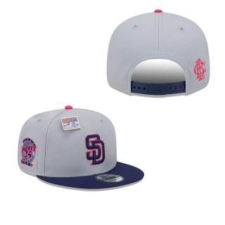 San Diego Padres Gray Navy Raspberry Big League Chew Flavor Pack 9FIFTY Snapback Hat