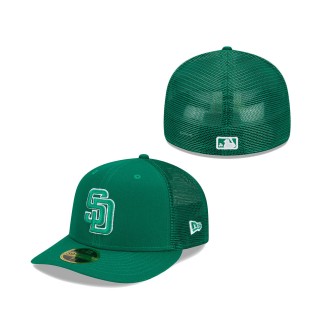 San Diego Padres 2022 St. Patrick's Day On-Field Low Profile 59FIFTY Fitted Hat Green