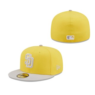 Men's San Diego Padres Yellow Gray Spring Color Pack Two-Tone 59FIFTY Fitted Hat