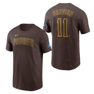 San Diego Padres Yu Darvish Brown 2024 MLB World Tour Seoul Series Name & Number T-Shirt