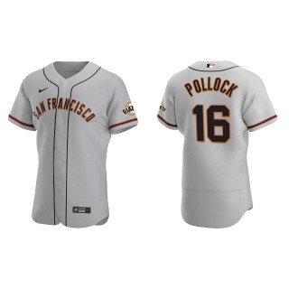 San Francisco Giants A.J. Pollock Gray Authentic Road Jersey