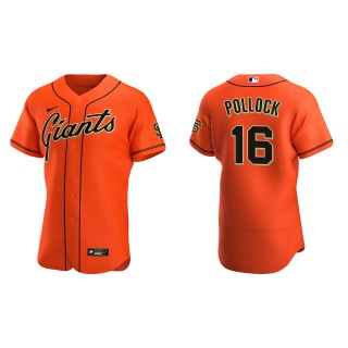 San Francisco Giants A.J. Pollock Orange Authentic Alternate Jersey
