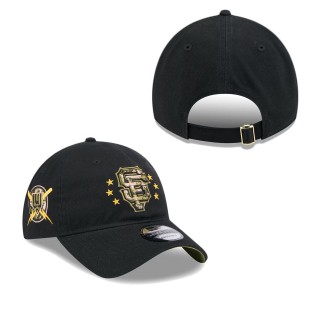San Francisco Giants Black 2024 Armed Forces Day 9TWENTY Adjustable Hat