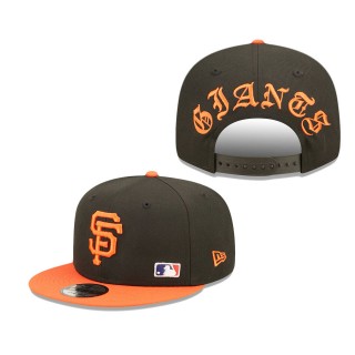 Men's San Francisco Giants Black Blackletter Arch 9FIFTY Snapback Hat
