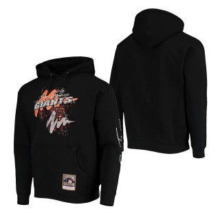 San Francisco Giants Mitchell & Ness Black Hyper Hoops Pullover Hoodie