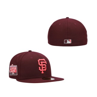 San Francisco Giants Color Fam Lava Red Undervisor Fitted Hat Maroon