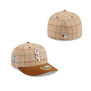 San Francisco Giants Herringbone Check Low Profile Fitted Hat
