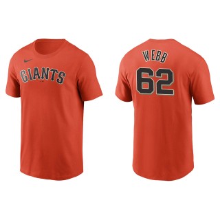 San Francisco Giants Logan Webb Orange Name Number T-Shirt