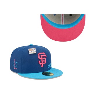 San Francisco Giants Blue Light Blue MLB x Big League Chew Big Rally Blue Raspberry Flavor Pack 59FIFTY Fitted Hat
