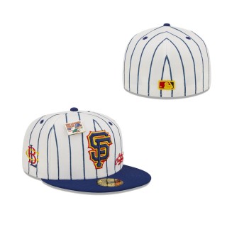 San Francisco Giants White Navy MLB x Big League Chew Original 59FIFTY Fitted Hat