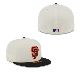 San Francisco Giants On Deck Fitted Hat Cream Black
