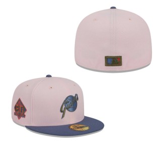 San Francisco Giants Pink Blue Olive Undervisor 59FIFTY Fitted Hat