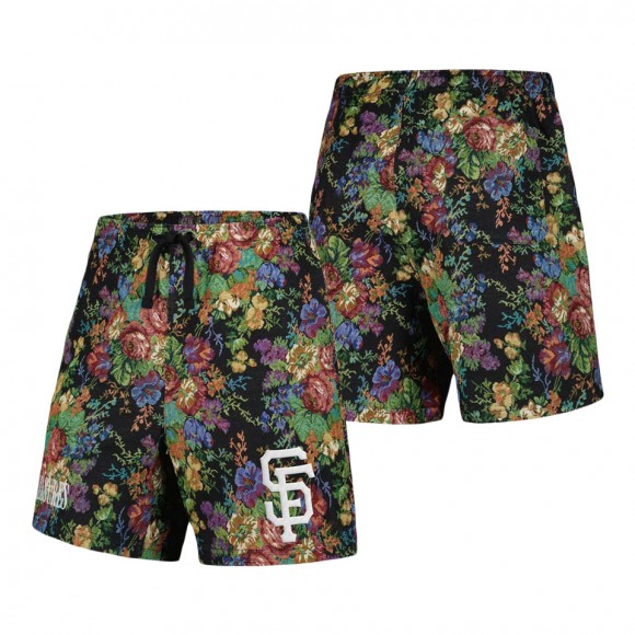 San Francisco Giants PLEASURES Black Floral Shorts