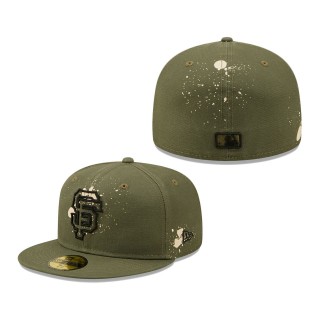 San Francisco Giants Splatter 59FIFTY Fitted Hat Olive