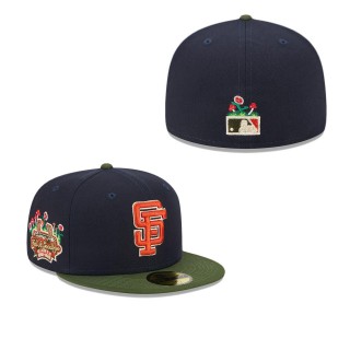 San Francisco Giants Sprouted Fitted Hat Navy