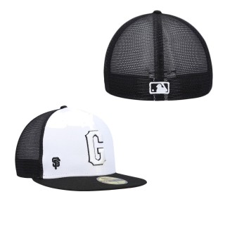 San Francisco Giants White Black 2023 On-Field Batting Practice 59FIFTY Fitted Hat