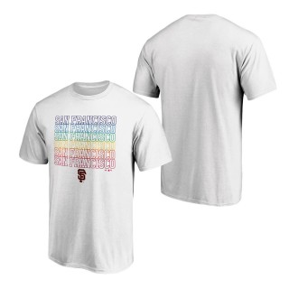 Men's San Francisco Giants White Logo City Pride T-Shirt