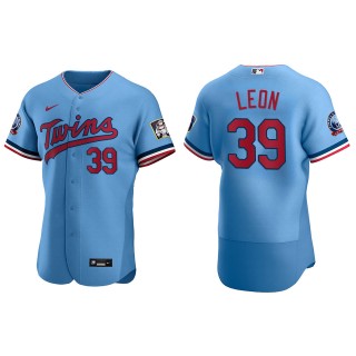 Men's Minnesota Twins Sandy Leon Light Blue Authentic Alternate Jersey