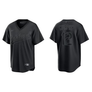 Sean Murphy Men's Oakland Athletics Black Pitch Black Fashion Replica Jersey