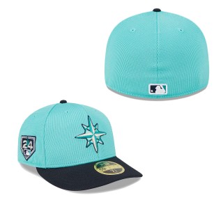 Seattle Mariners Aqua Navy 2024 Spring Training Low Profile 59FIFTY Fitted Hat