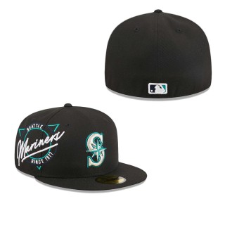 Seattle Mariners Black Neon 59FIFTY Fitted Hat