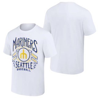 Seattle Mariners Darius Rucker White Distressed Rock T-Shirt