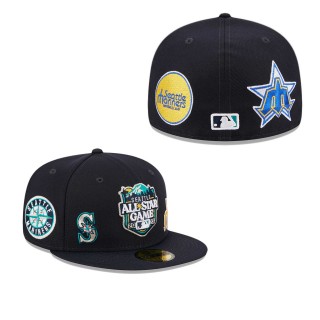 Seattle Mariners Navy 2023 MLB All-Star Game Multi-Patch 59FIFTY Fitted Hat