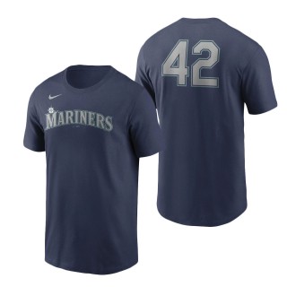Men's Seattle Mariners Navy Jackie Robinson Day Team 42 T-Shirt