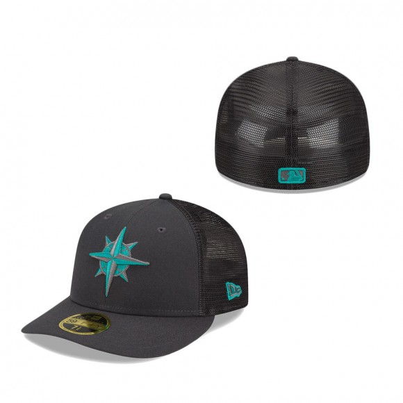 Seattle Mariners 2022 Batting Practice Low Profile 59FIFTY Fitted Hat Graphite