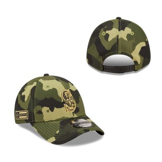 Seattle Mariners New Era Camo 2022 Armed Forces Day 9FORTY Snapback Adjustable Hat