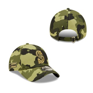 Seattle Mariners New Era Camo 2022 Armed Forces Day 9TWENTY Adjustable Hat