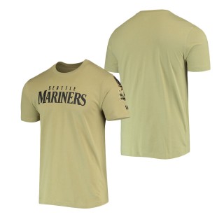 Seattle Mariners Olive Brushed Armed Forces T-Shirt