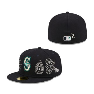 Seattle Mariners Paisley Elements 59FIFTY Fitted Hat Navy