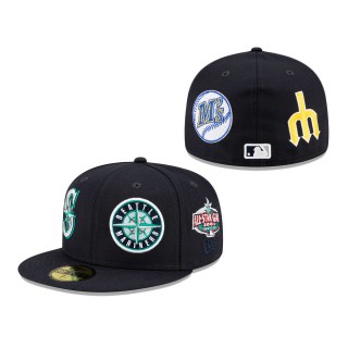Seattle Mariners Patch Pride 59FIFTY Fitted Hat Navy