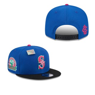 Seattle Mariners Royal Black Watermelon Big League Chew Flavor Pack 9FIFTY Snapback Hat