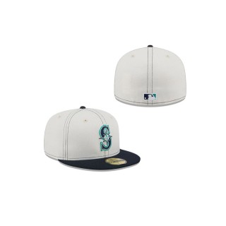 Seattle Mariners Sandy Linen 59FIFTY Fitted Hat