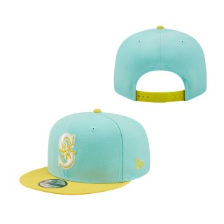 Seattle Mariners Spring Two-Tone 9FIFTY Snapback Hat Turquoise Yellow