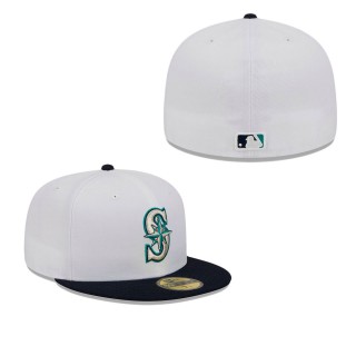 Seattle Mariners White Optic 59FIFTY Fitted Cap