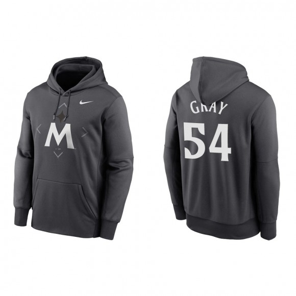 Sonny Gray Minnesota Twins Nike Anthracite 2023 Bracket Therma Performance Pullover Hoodie