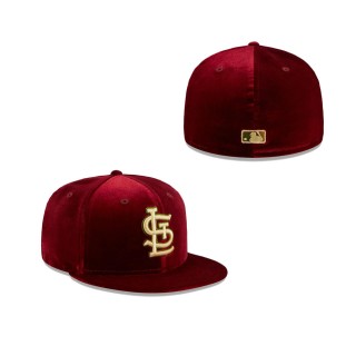 St Louis Cardinals Vintage Velvet Fitted Hat